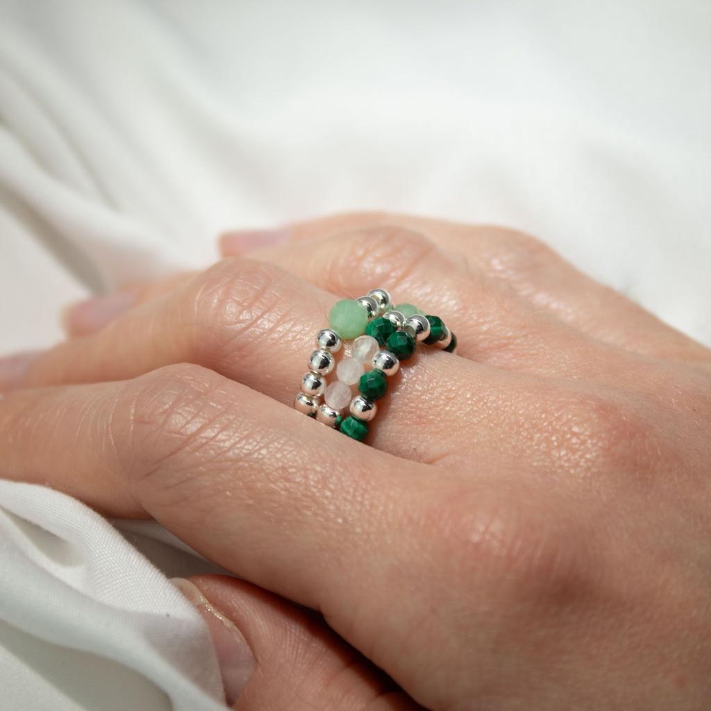 Nymph Spirit Gemstone Ring Set – Forest Spirit