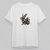 Women's Oversize T-Shirt Cute Rabbit With Steampunk Goggles Gears Graphic Tee