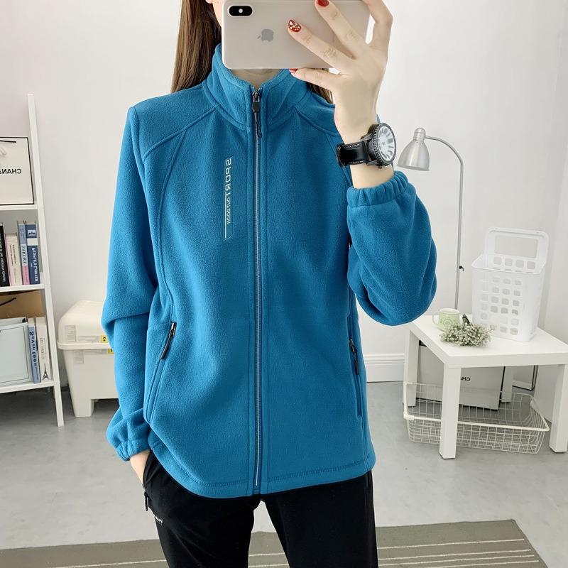 Autumn and Winter Fleece Jacket Sweater Couple Outdoor Fleece Fleece Jacket Thickened Casual Warm Jacket