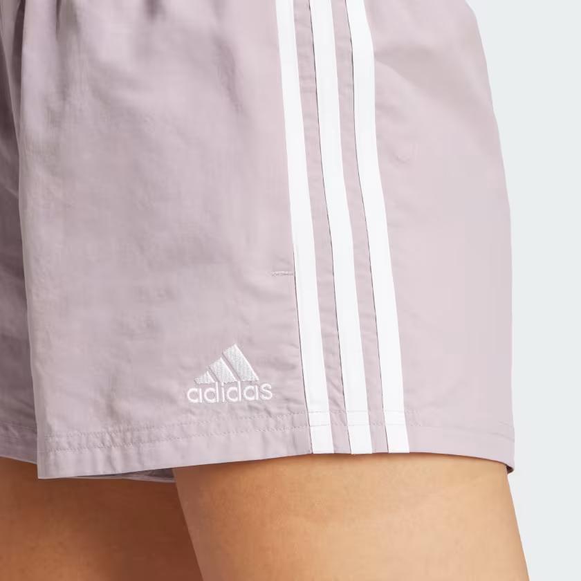 adidas Womens Essentials 3-Stripes Woven Shorts Preloved Fig Women Streetwear IS1481
