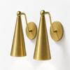 Mid Century Modern Brass Wall Sconce, Handmade Bedroom Vanity Light