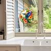 Painted flowers birds balcony glass Windows home beautification and decoration static window stickers