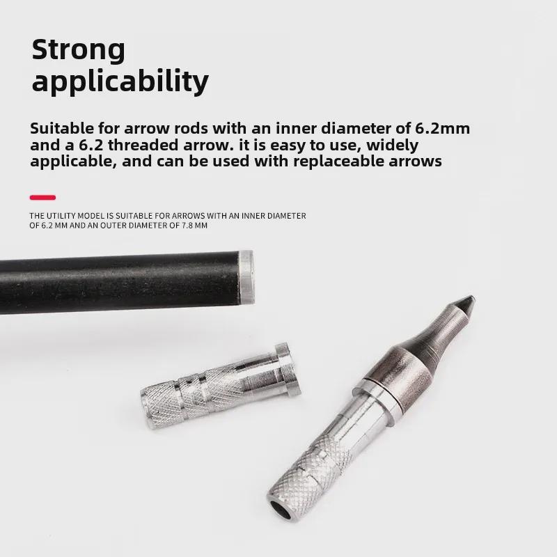 Tijă de săgeată din carbon cu bază din aluminiu de 6,2 mm pentru arc și săgeți
