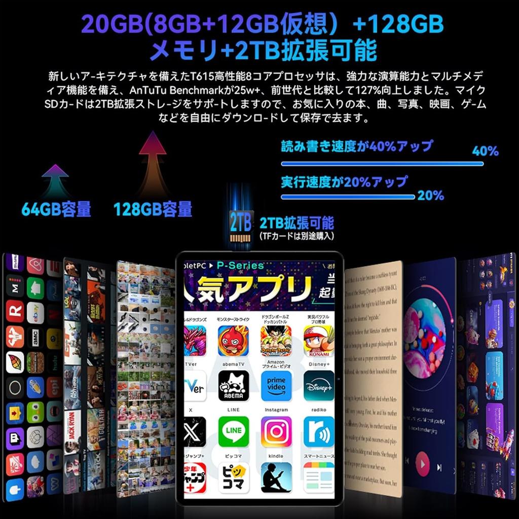 Alphawolf LPad3A Android 16 8000mAh CPU T615 Widevine Netflix FHD IPS PD18W Face Wireless Android and Up Tablet, 11-inch Wi-Fi Model, 20GB+128GB