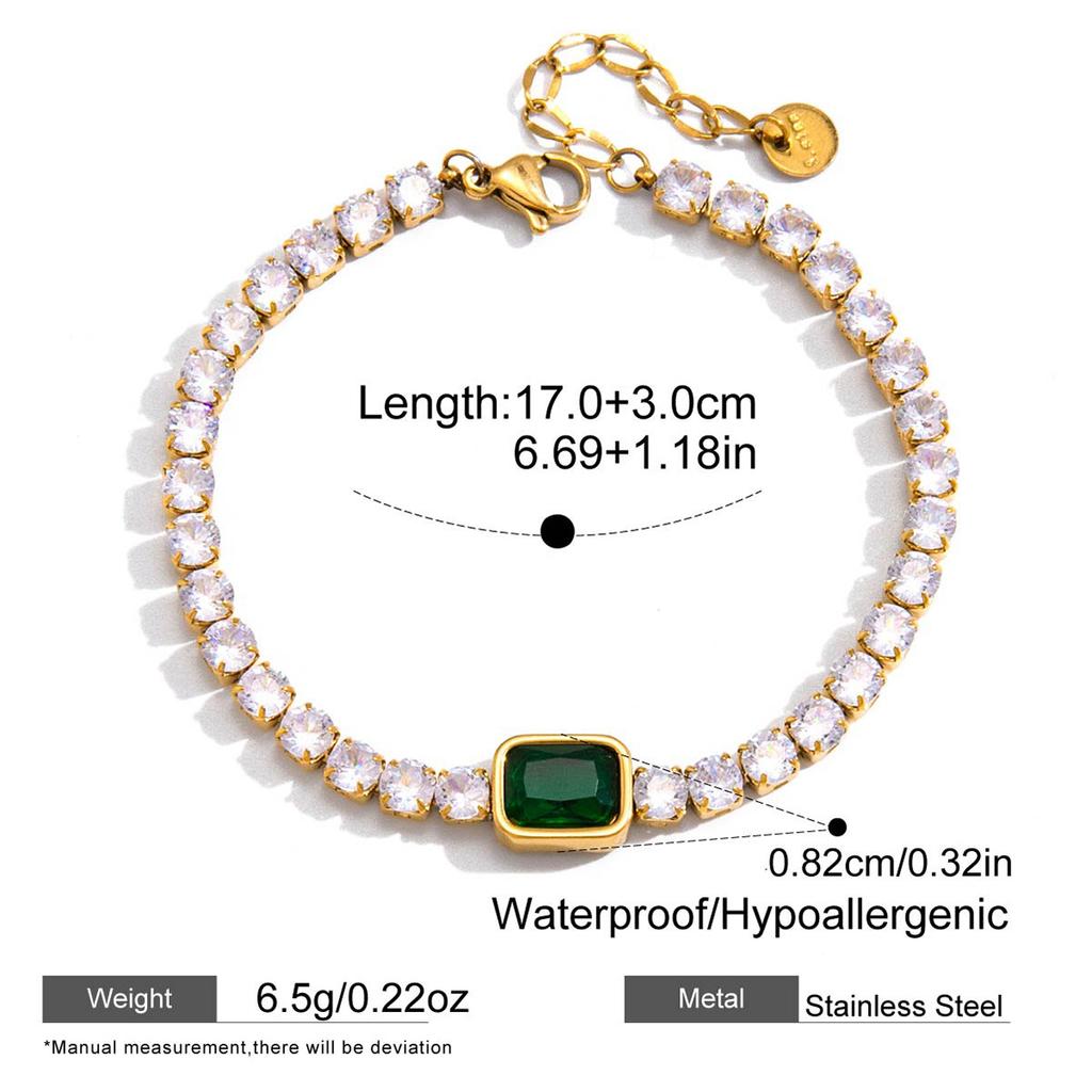 Delicate White Crystal Bracelets Sparkle Teardrop-shaped Zircon Bracelets Adjustable Stainless Steel Wedding Jewelry Accessories