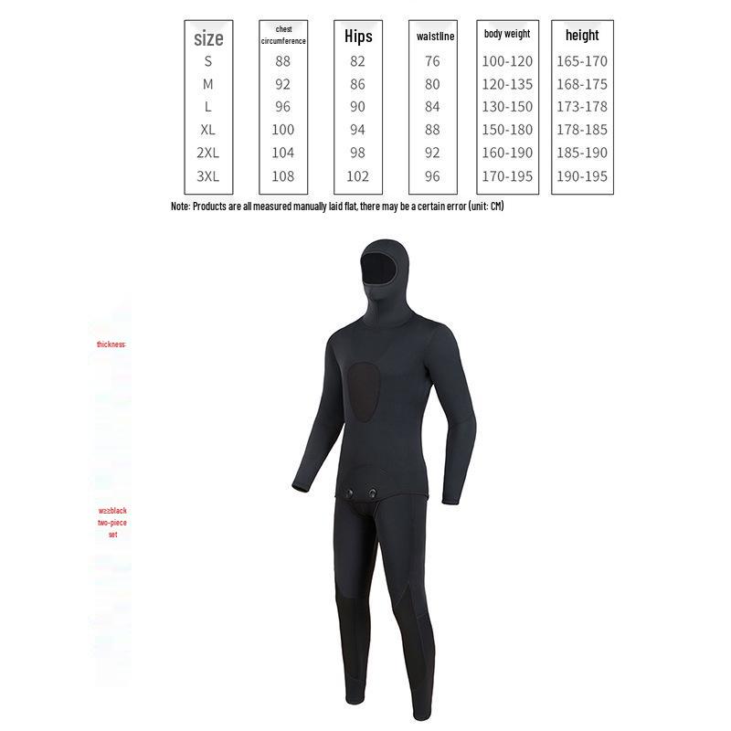 3MM Full-Length Dive Suit for Cold Water and Surfing