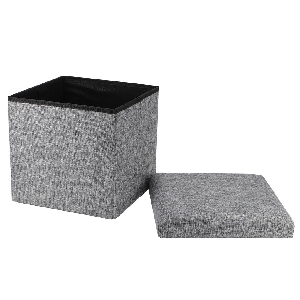 Foldable Storage Ottoman Multifunctional Storage Bench Footstool Seat with CoverBig