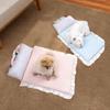 Ice Silk Fabric Breathable Dog Bed Skin Friendly Dog Bed Flounce Cooling Pet Bed  Indoor Use