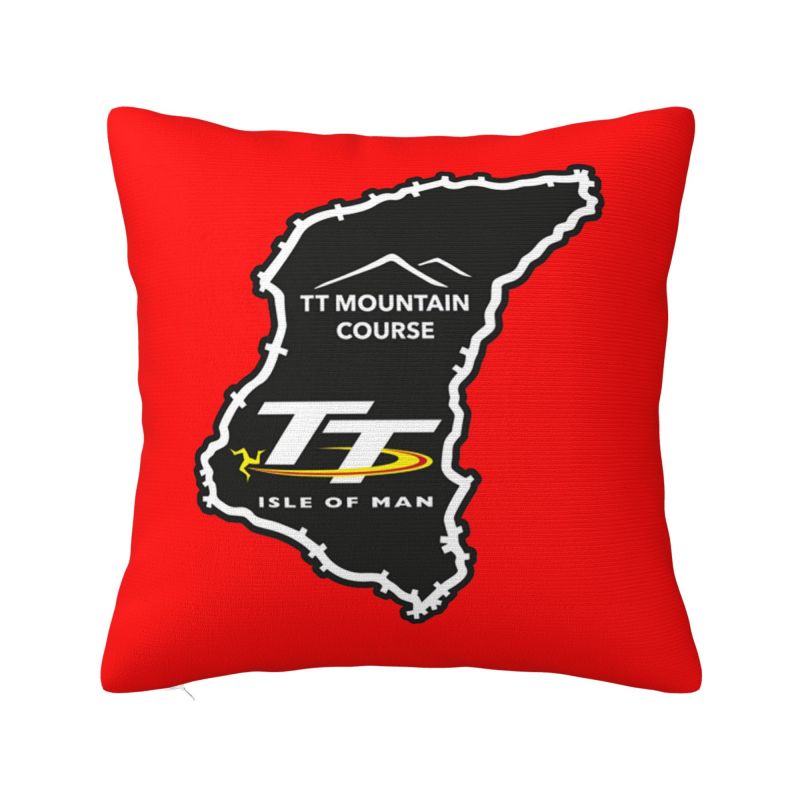 Motorcycle Sport Isle Of Man TT Races Cushion Cover  cm Throw Pillow Case Living Room Decoration Sofa Chair Pillowslip