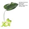 Niedliche Froschfigur Pflanzgefäß Dekoration Kleiner kletternder/liegender Frosch mit Blatt-Regenschirm Statue für Außenhof Terrasse Garten Dekor