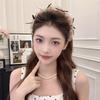High Crown Comb Women's Mesh Bow Headband Create a Sweet Retro Hair Accessory