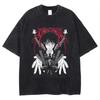 Hot Anime Graphic T-shirt Chainsaw Man Vintage Washed T Shirt for Short Sleeve Oversized T-shirt Top Clothing Tshirt