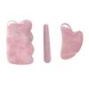 Rose Quartz Gouache Scraper For Face Natural Jade Stone Pink Quartz Gua Sha Scraping Board Acupuncture Health Massage Face Lift