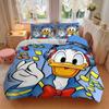 3pcs Donald Duck Music Notes Headphones Printed Quilt Set Soft and Comfortable Quilt Cover for Bedroom, Guest Room Bedding Set S036