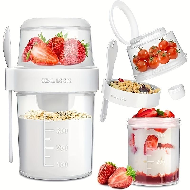 Set di Tazze Portatili per Insalata di Frutta, Cereali e Yogurt: A prova di perdite, Lavabile in lavastoviglie, Adatto per Lavoro, Scuola e Viaggio - Regali Perfetti per Halloween e Natale