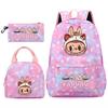 3Pcs/set Backpack for Girl School Teen Student Knapsack Women Rucksack with Lunch Bags Pencil Bag Fish Scale Style Bags