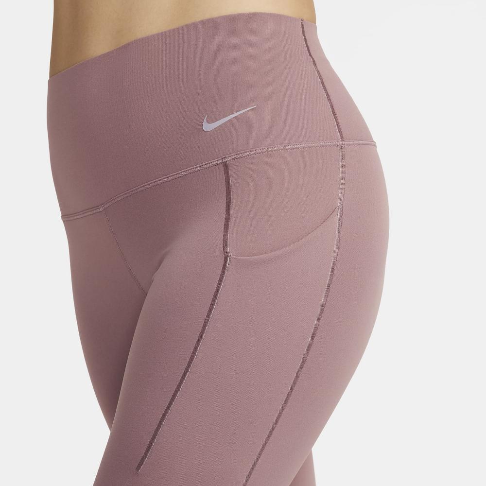 Nike High Waist Solid Color Casual Sports Pants Women Bottoms Smoky-Purple DQ5898-208