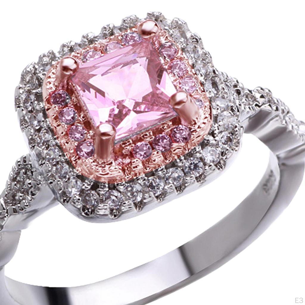 Elegant Crystal Rings Vintage Micro-Inlaid for Women Girls Colleagues Christmas Day Valentine's