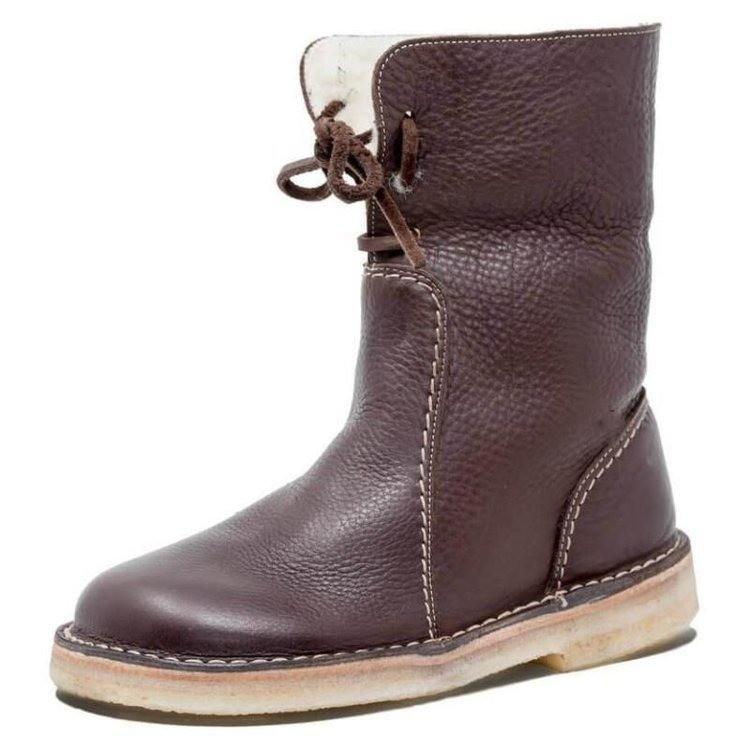 Snow boots winter European and American 43 versatile medium boots women's shoes large cotton Martin boots