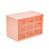 Ins Nine-grids Storage Box Dustproof Drawer Type Box Desktop Stationery Jewelry Cosmetics Storage With Lovely Stickers