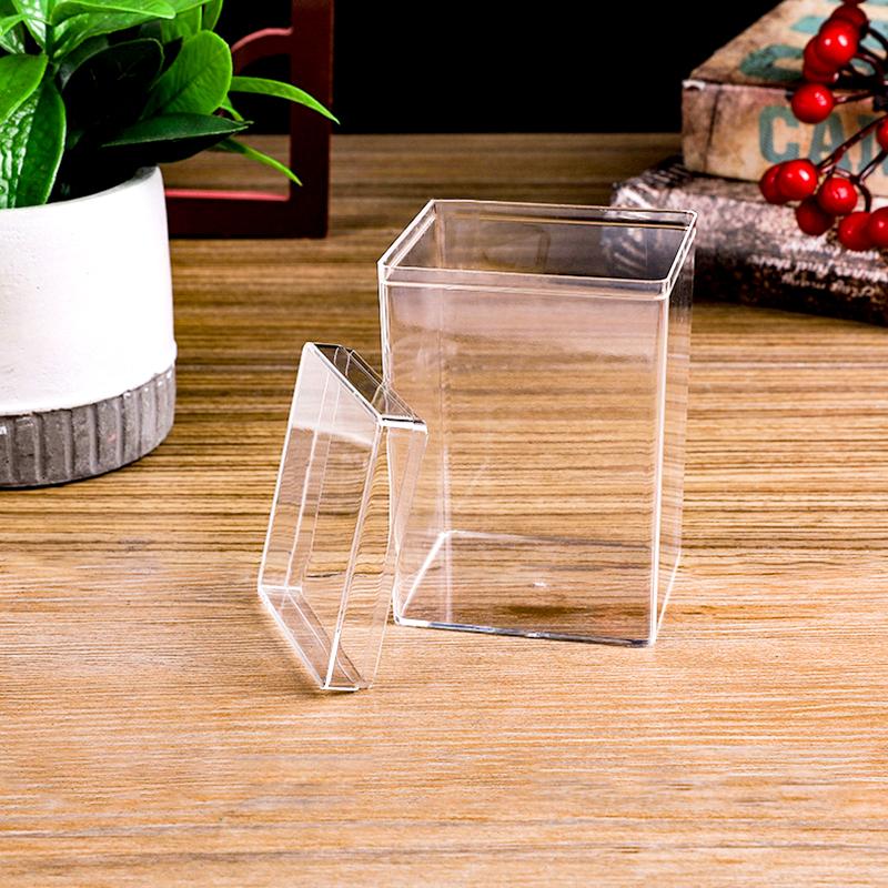 Rectangular Transparent Plastic Storage Box With Lid Acrylic Food Candy Box Clear Jewelry Gift Packaging Box Container Organizer