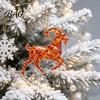 Decorative Christmas Party Supplies Goat Tree Hanging Ornaments, 2D Flat Acrylic Holiday Ornament for Family Pendant Home Decor, Lightweight