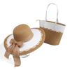 New Woven Straw Hat Bag Set Women's Seaside Beach Vacation Hat Woven Sun Hat