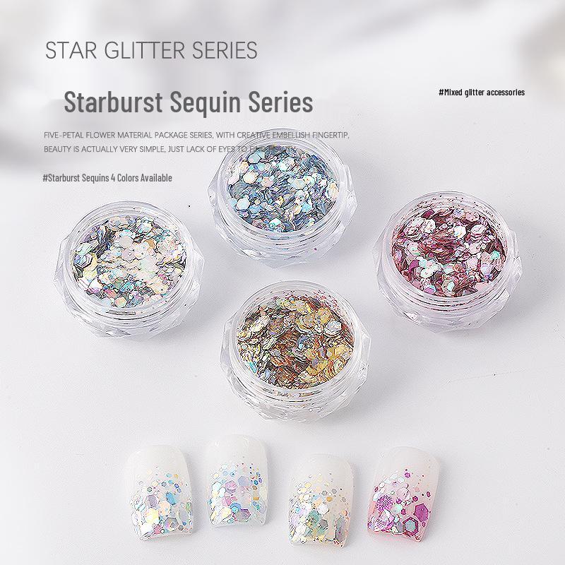 

Starburst Nail Art: Mixed Glitter & Sequin Set