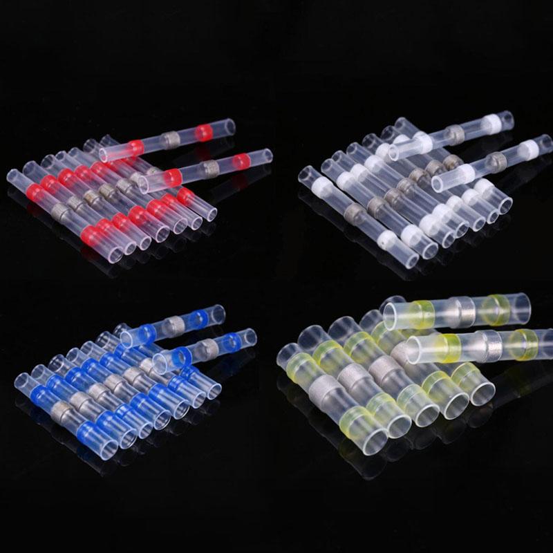 10PCS pájecí elektrické svorky Smršťovací bužírka Konektory těsnění Vodotěsné konektory na tupo Spojky izolované drátem