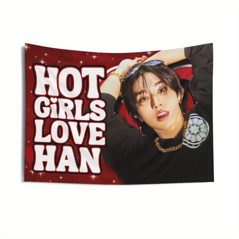 1pc Skz Han Hop Hot Concert Banner Stray Members Kpop Flag Skz Tour 2025 Merch Gift Idea for Stays Birthday Gift Concert 74x94cm(29x37in)