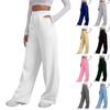 Damen Lässige High Waist Jogginghose Weiter Bein Yoga Jogginghose