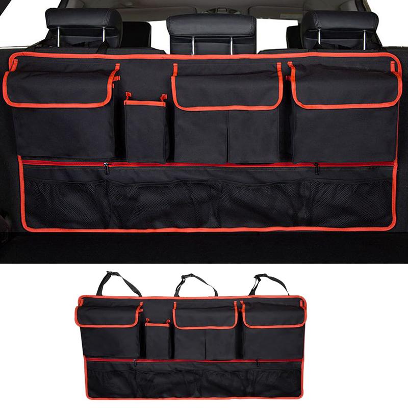 Universal Auto SUV/MPV Organizer Trunk Back Seat Storage Bag Car Rear Multifunctional Storage Net Pocket Car Interior Supplies