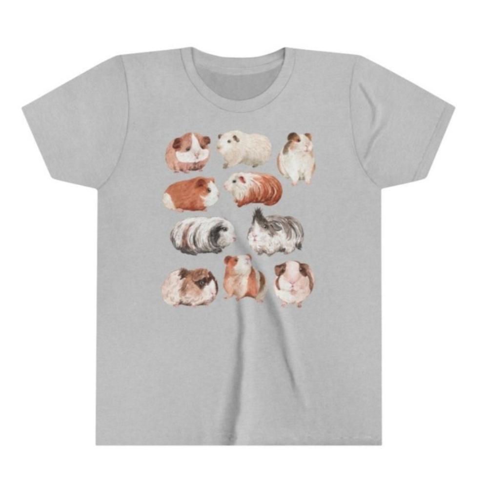 Guinea Pig Shirt Cute Women Unisex Youth Guinea Pig Graphic T Shirts Oneck Casual Cotton Tshirt Breathable Shortsleev Tops Tee