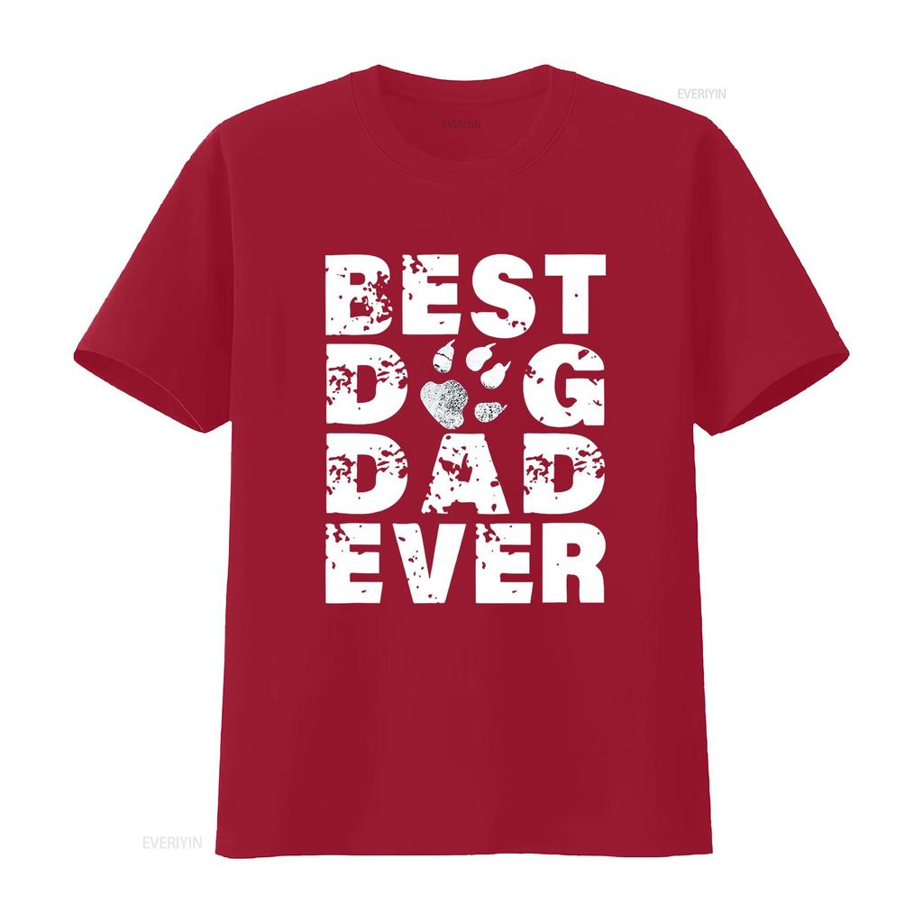 Best Dog Dad Ever T Shirt Father vintage Washed Versatile Stretched Slightly homme Top For Everyday Wear streetwear Stylish