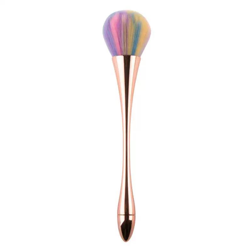 Rose Gold Goblet Makeup Brush: Soft, Loose Powder & Blush Tool for a Flawless Finish