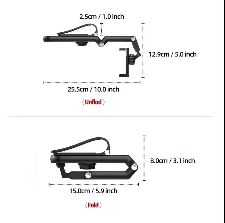 Multifunctional Car Phone Mount, Sun Visor & Backseat Shooting Bracket, Desktop & Kitchen Cell Phone Holder for Navigation