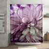 Vibrant Bloom Shower Curtain Lavender Floral Design for Bathroom Decorations.