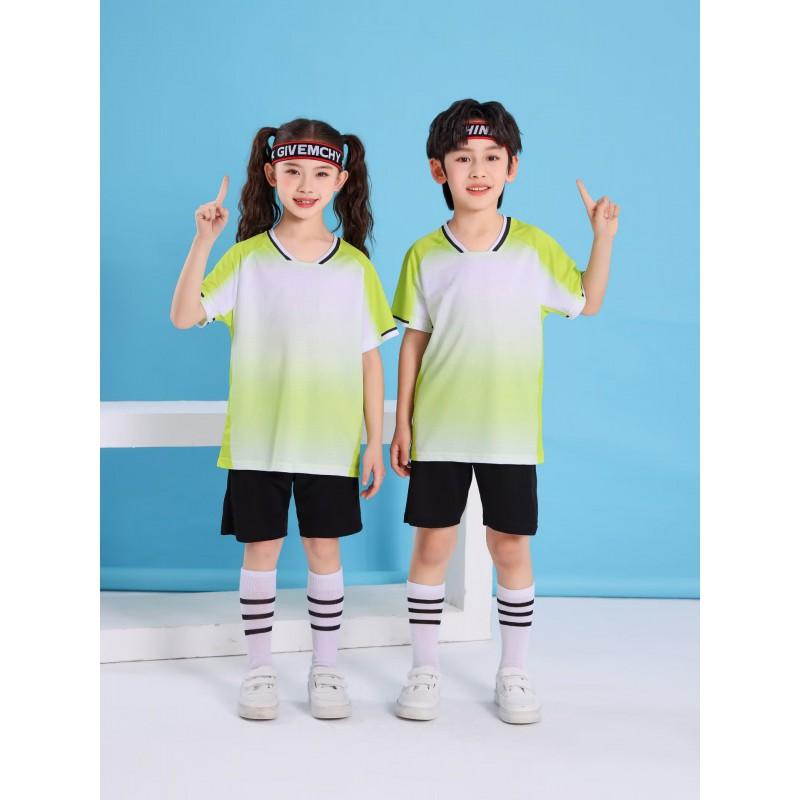 Kids Quick-Dry Badminton Set Short Sleeve Sport Jersey Unisex Tennis Volleyball Training Outfit