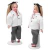 Miniature Porcelain People Movable Limbs Lifelike Mini Ceramic Girl Doll for 1/12 Scale Dollhouse