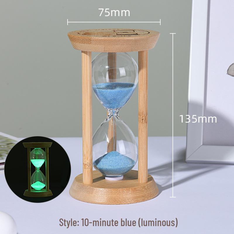 Bamboo & Wood Durable Hourglass Timer - Creative Design for High-End Decor