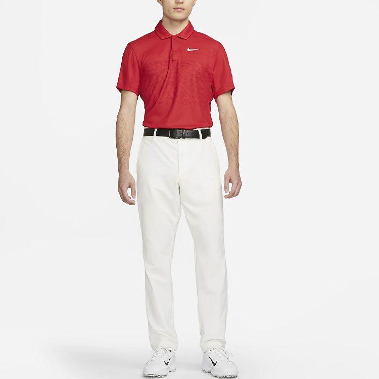Nike T Shirts Men's Red Polo Collar Moderate Straight Fit DR5328-687