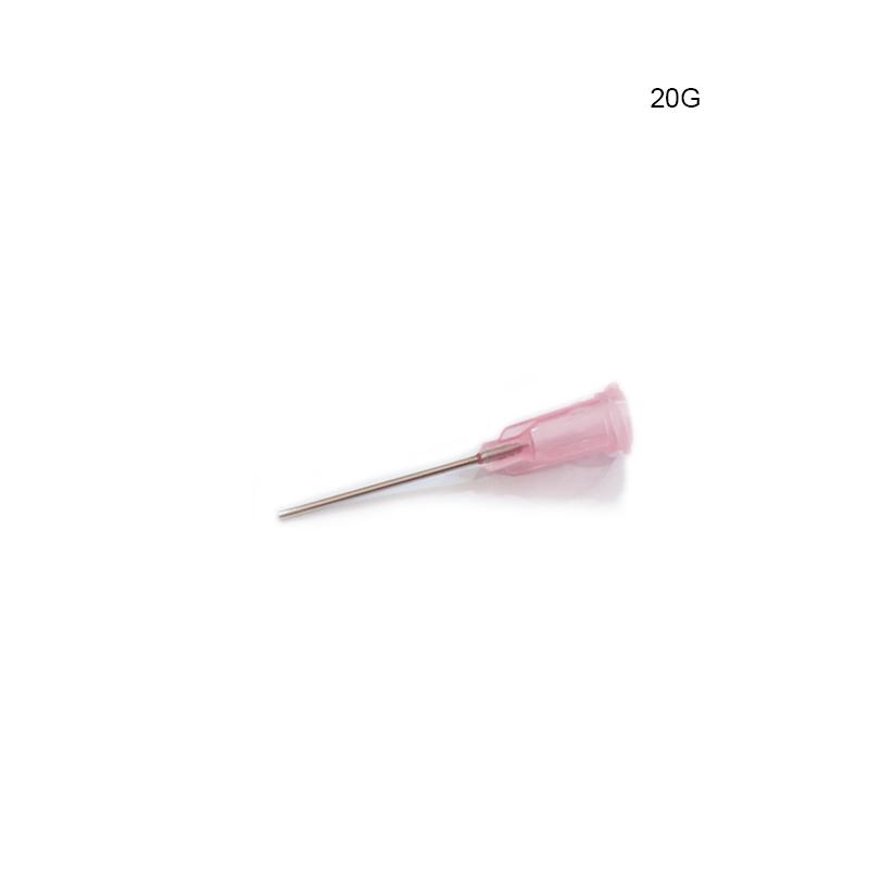 25pcs 1 Inch Dispensing Needles Syringe Needle 1 Inch Length Machine Nozzle Glue Needle Blunt End Threaded Port 14G-27G