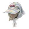 Stylish Plaids Headscarf Hat Unisex Sun Protecting Hat Embroidered Sunscreen Hat for Outdoor Enthusiasts