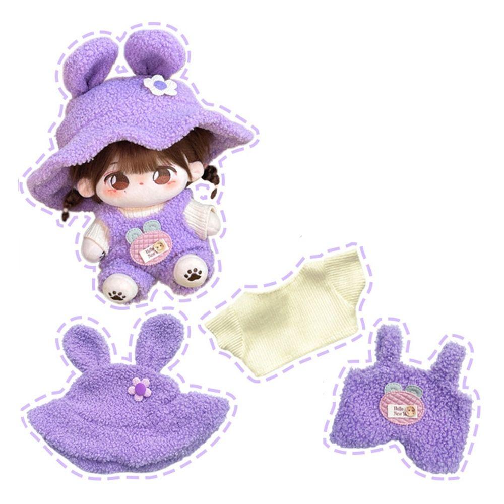 Lolita Dress Doll Clothes Multicolor Doll Cap T-shirt Pants Replacement Outfit  Cotton Stuffed Doll