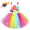 Colorful Candy Ice Cream Mesh Tutu Skirt for Girls