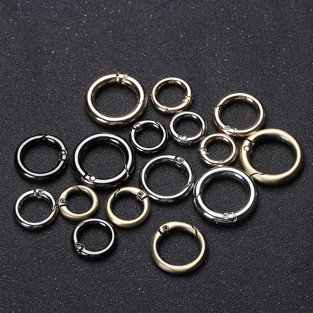 Round Push Trigger Bag Belt Buckle Carabiner Purses Handbags Snap Clasp Clip Spring O-Ring Buckles