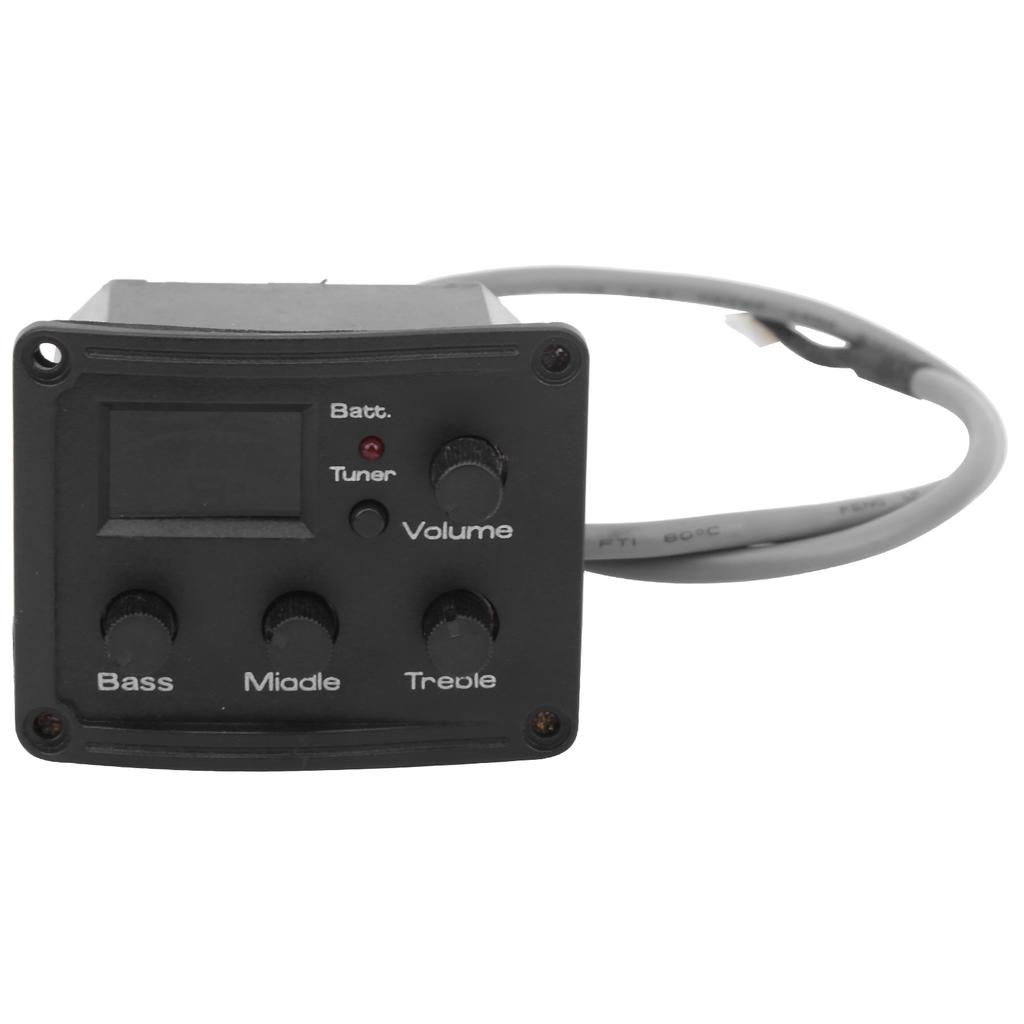 Ukulele Pickup EQ Color Tuner with LED Display Electric Box 3‑Segment Equalizer Musical