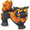 Okinawa Souvenir Shisa Figur, Mini, Curry Shisa für den Eingang (Schwarz/Horizontal)