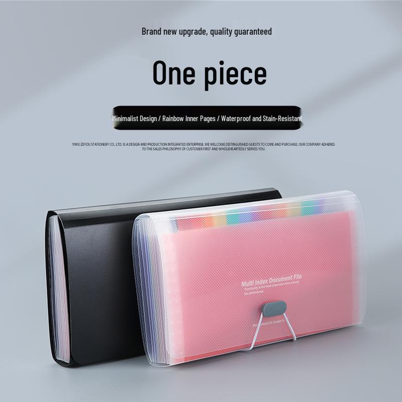 Large Capacity 13-Compartment B6 Accordion Folder In Candy Colors for Receipts and Bills