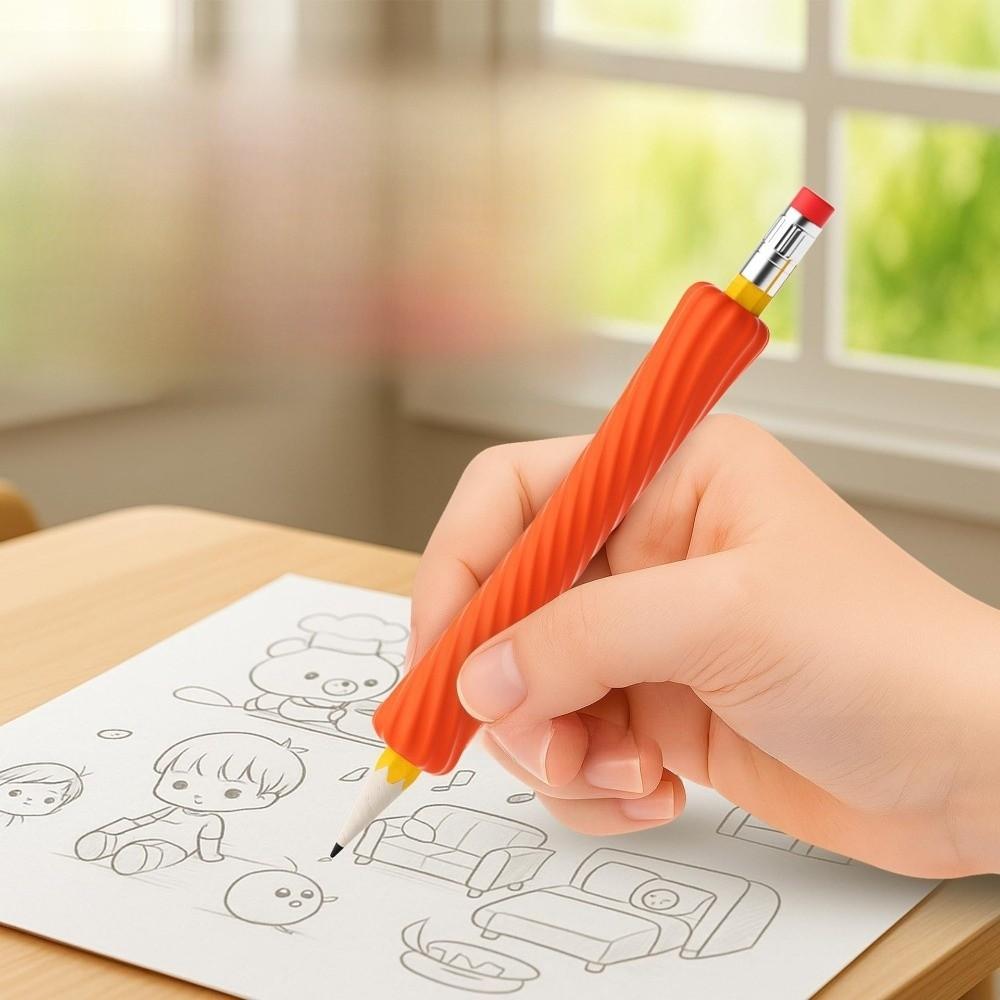 4 Pcs Silicone Handwriting Pen Cover Ergonomic Pen Protective Cover Learning Pencil Sleeves Class